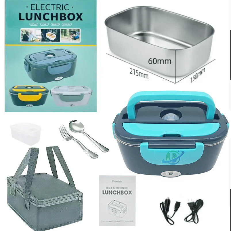 Electric Lunch Box  Portable Warmer Leakproof   ,Heating Microwave for Car / Home with 1.5 L Removable Stainless Steel Container
