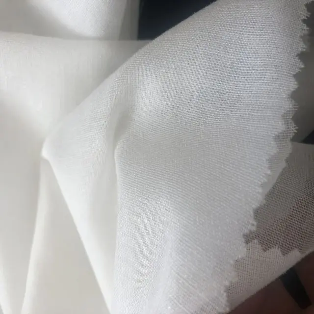 2.5H Stiff cotton Shirt collar woven fusible Buckram interlining for shirt Cap bag