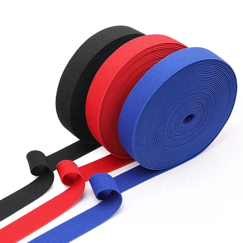 elastic webbing belt Custom Embroidered Jacquard Elastic Nylon Webbing elastic band strap