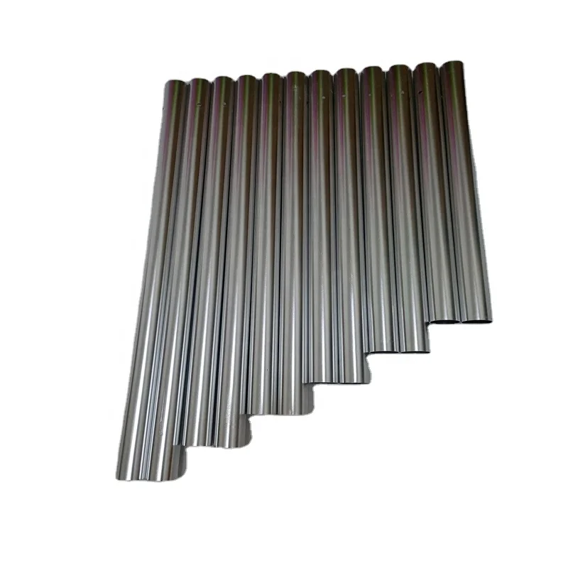 Factory hot-selling wind-bell lighting aluminum tube 6063 silver aluminum anodized drilling processing