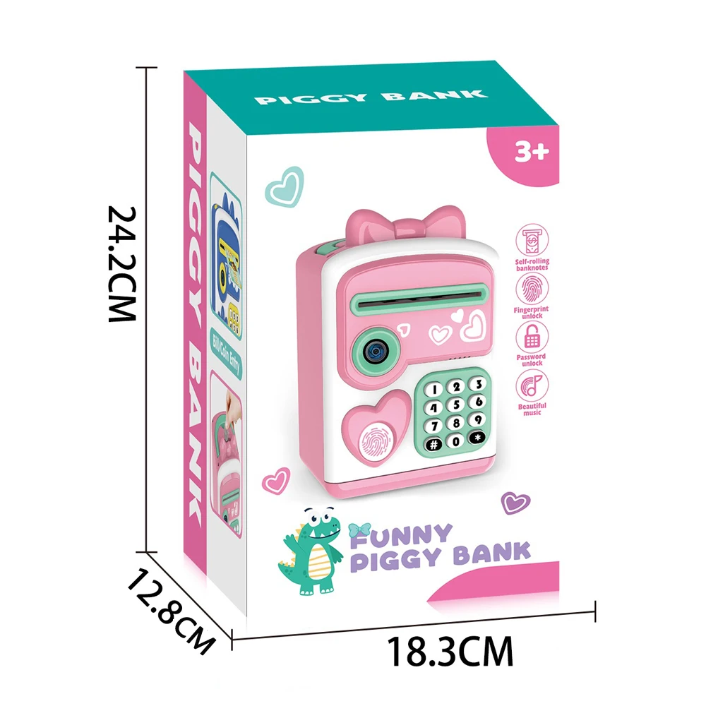 Tego Hot Selling Play House Toys With Music And Knowledge Learning ATM Piggy Bank Toy Money Saving Box For Children