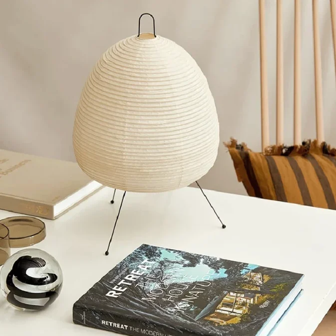 Art Creative Decor Tripod desk light Japanese Rice Paper Lantern Led Table Lamp Living Room Bedroom Bedside Hotel table lights