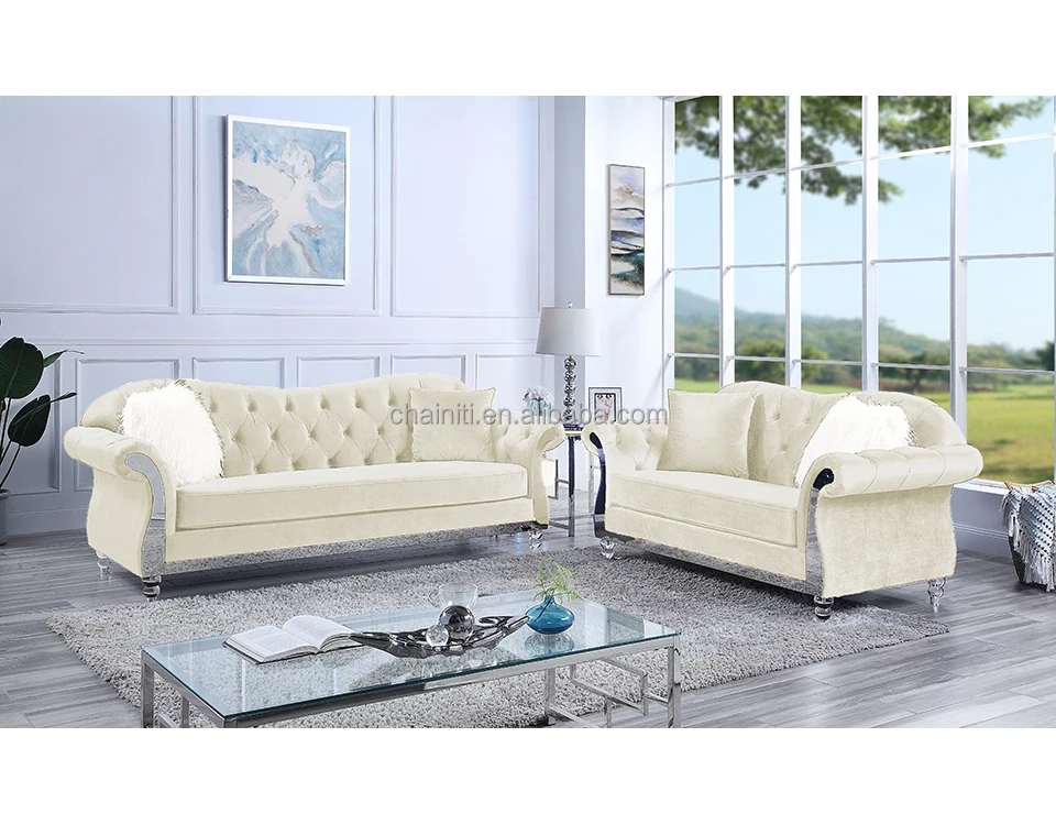 furniture factory modern design luxury sofa set velvet fabric sets couch living room sofa