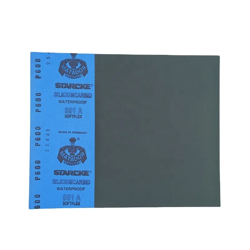 Germany High Quality Grit P120 to P7000 Silicon Carbide Waterproof Car Sandpaper for Wood Car Metal