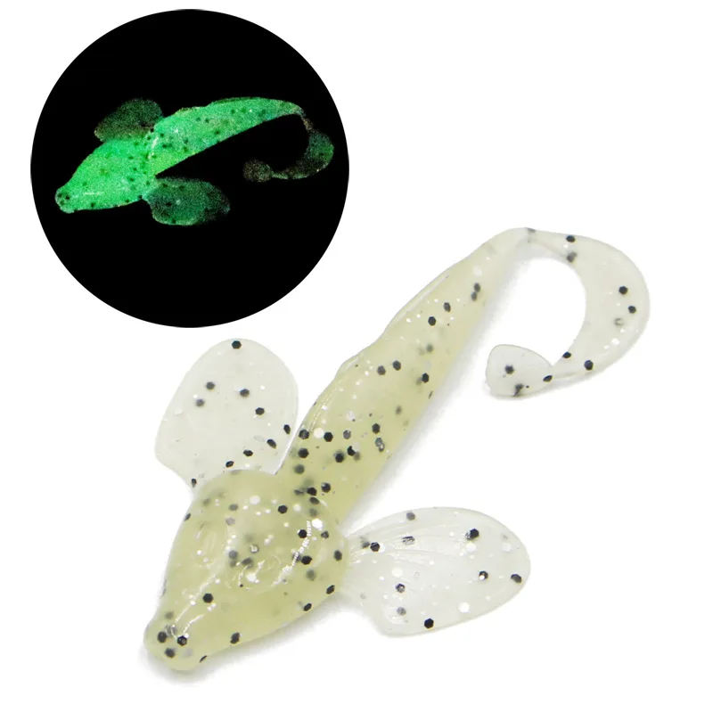 Manufacture directly sale high top 6pcs/bag 8cm big head soft fishing lure