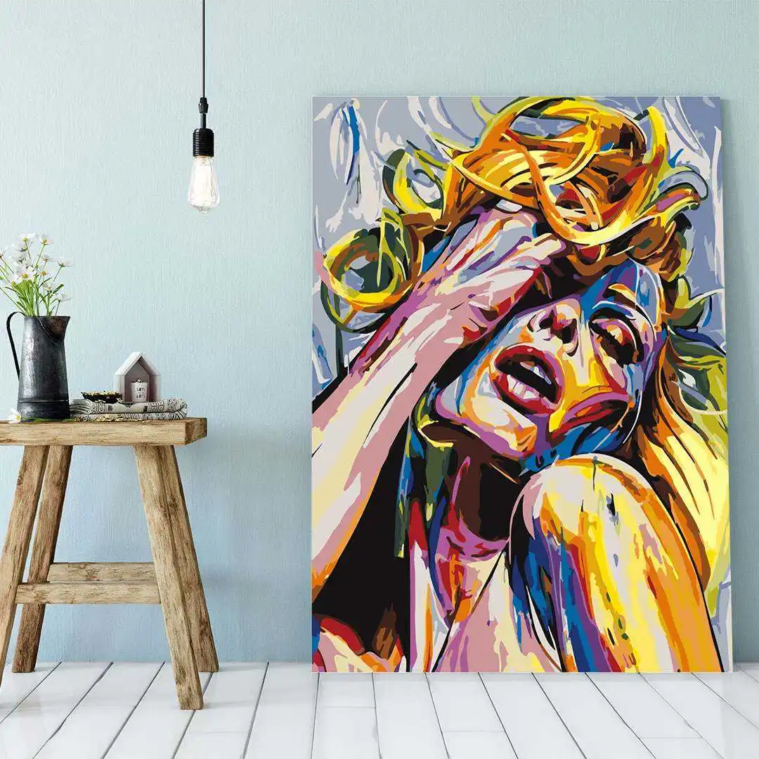 Cheap Price Paint by Numbers With Frame Adult and Kids Painting By Numbers Kit