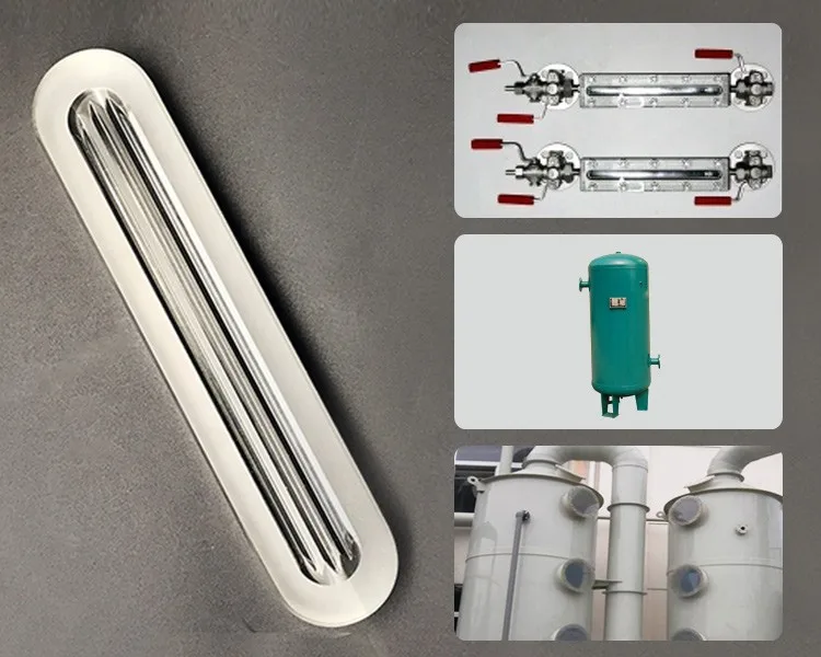 OEM ODM Customized Industry Application Transparent Reflex Fuel Water Tank Tempered Borosilicate Sight Glass Level Gauge