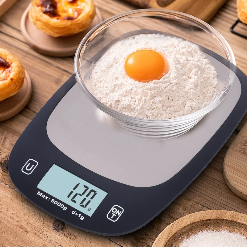 High End Electronic Weighing Sensitive 5kg Stainless Steel Electronic Kitchen Food Baking Scale