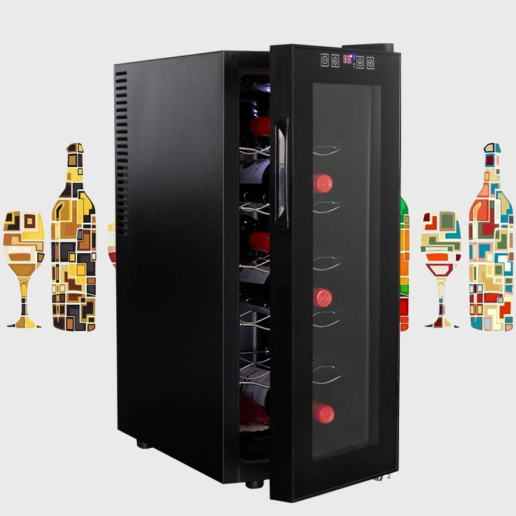 LANYI 12 Bottles Low-power Customized Luxury Small Household Efficient Cooling System Wine Fridge