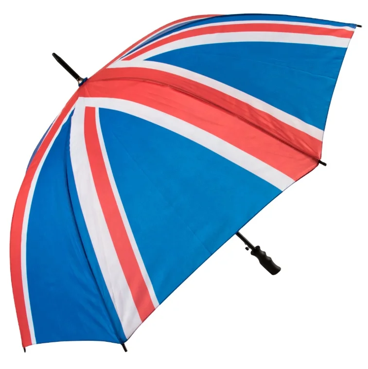 Fine Ocean Union Jack British Flag Automatic Custom Straight Umbrella