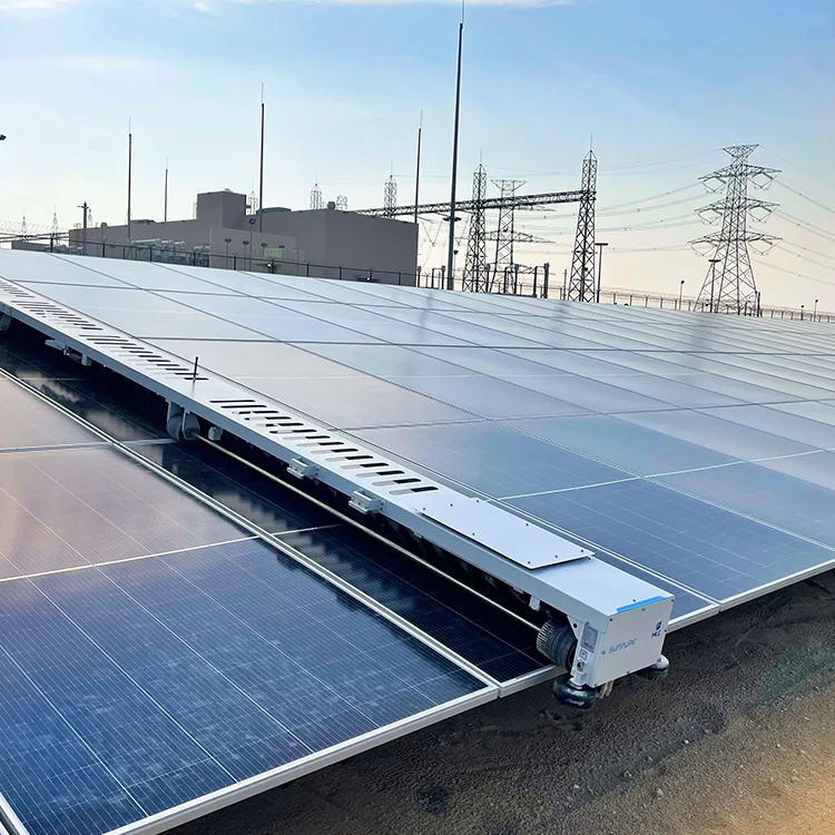 full automatic solar panel pv dry water cleaning robot machine with weather and background monitoring system