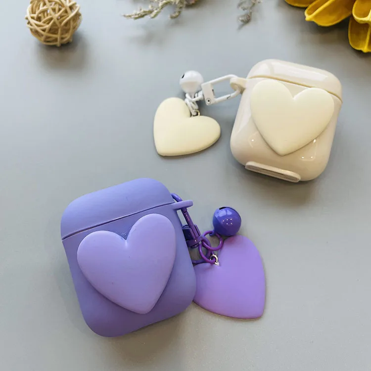 Новинка 2022 3D силиконовый чехол для AirPodS 1/2 pro 3 в форме сердца дизайнерский защитный аксессуары