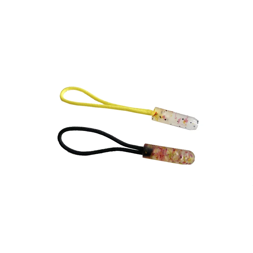 New Design  Eco-Friendly Material Nylon Rope  Multi Color Recycled TPU+PET Clothes Zipper Pullers
