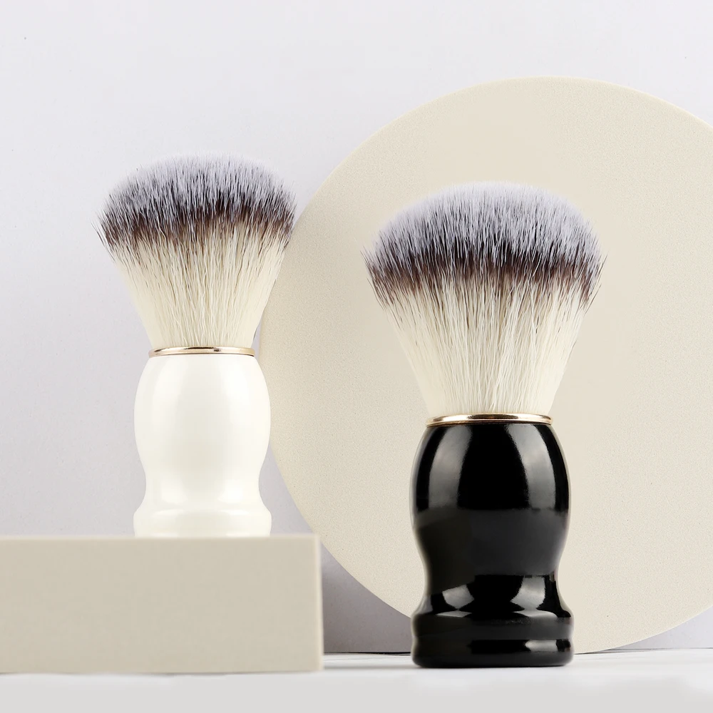 Custom Logo  Men Shaving Brush Synthetic Shave Tool with Hard Wood Handle Travel Shave Brush Shaving Paint Brush