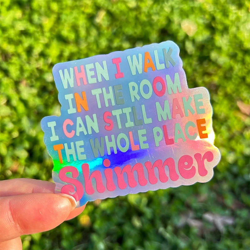 Wholesale Laptop Waterproof Journal Cute label Personalized Sticker Self Adhesive Anime Custom Vinyl Glitter Hologram Stickers