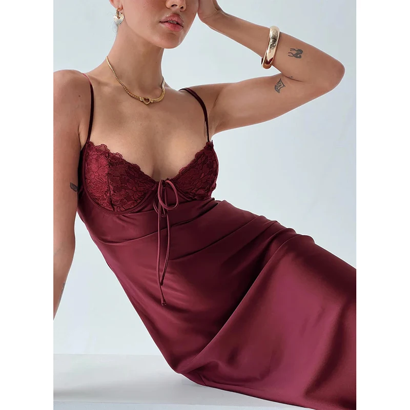 New arrivals Off the shoulder Strapless design sexy trend color Open Back wrapped chest casual Tiered skirt Maxi dress