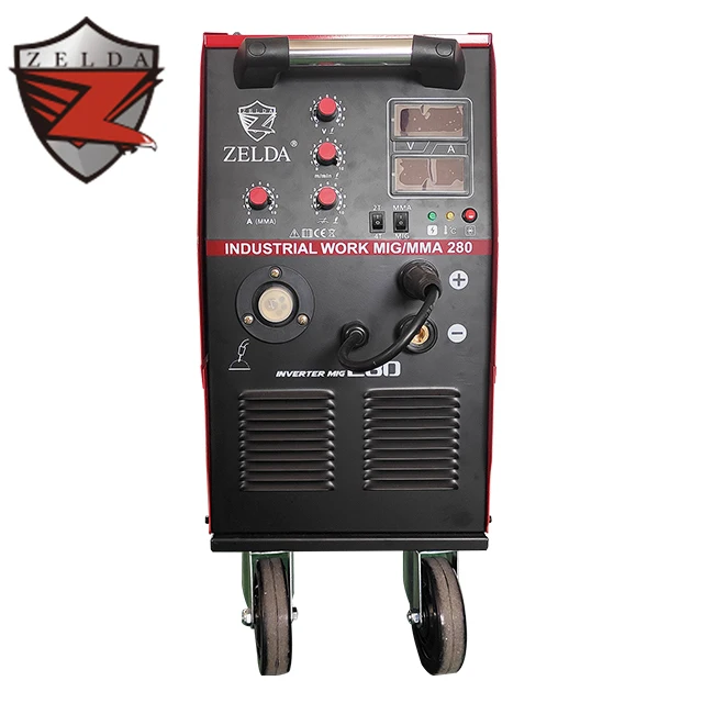 CE Approved 280A 3-in-1 Manual Metal Arc Welder MAG MMA Inverter Welding Machine with Wire Feeder