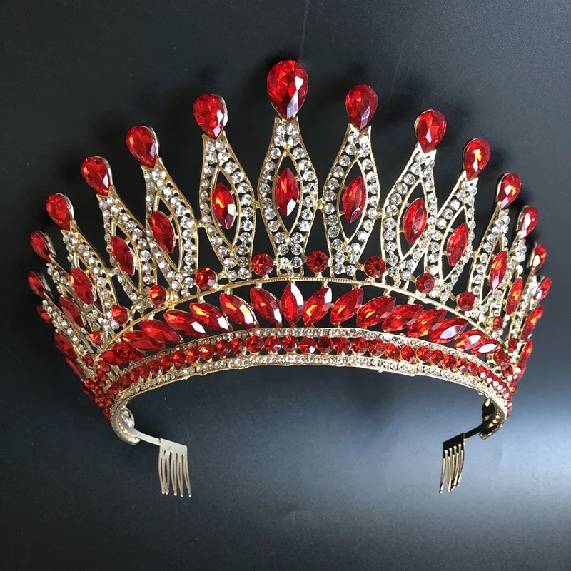 LUOXIN New Custom Wedding Pageant Tiara Crown Rhinestone Wedding Bridal Tiaras