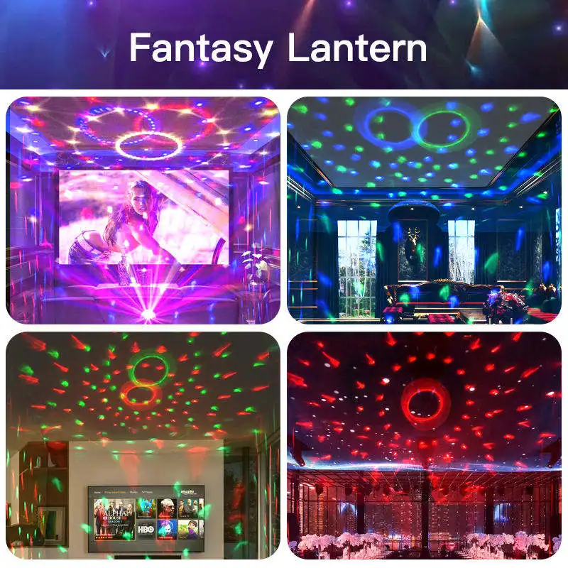 LED Stage Light With Wireless Speaker for Party Bar Club Rechargeable RGB Crystal Magic Ball Light Disco Light