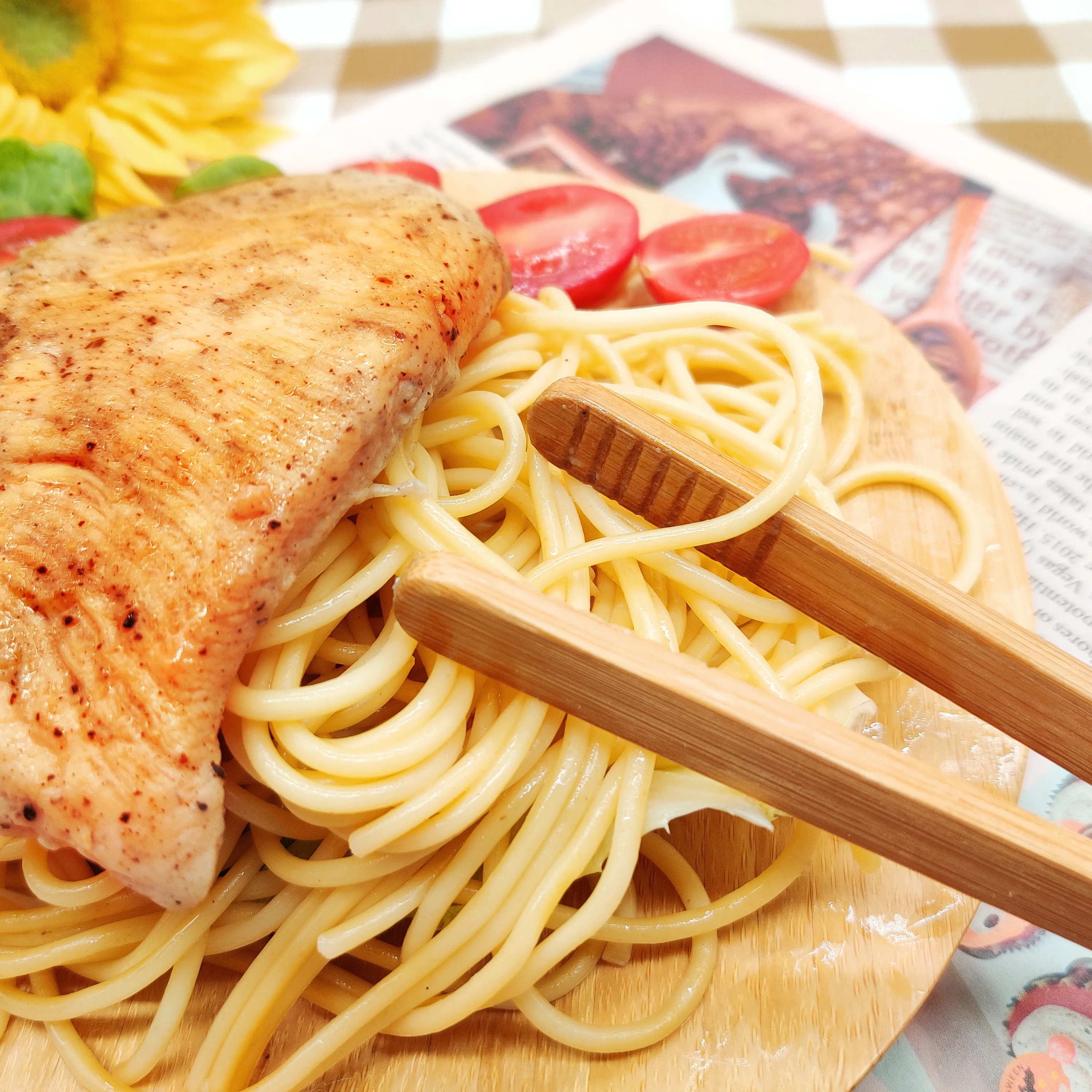 Kitchen Utensil  Eco-friendly Cooking tools  Salad, tea, dessert natura  Bamboo clip  food tongs