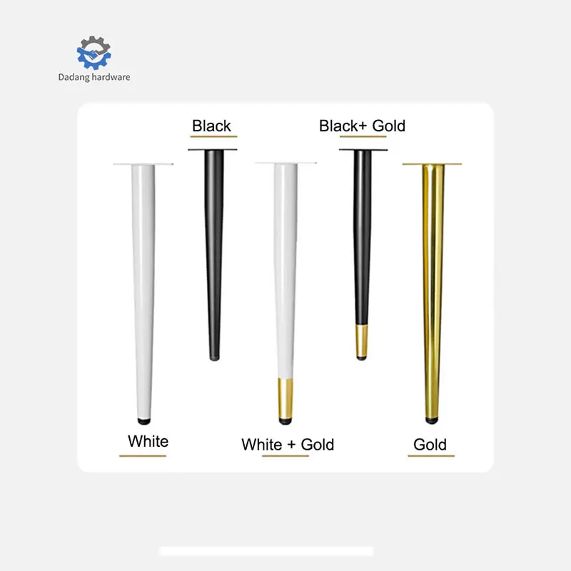2024 East South Asia Hot Selling Black/White/Black Gold/White Gold Iron Furniture Leg