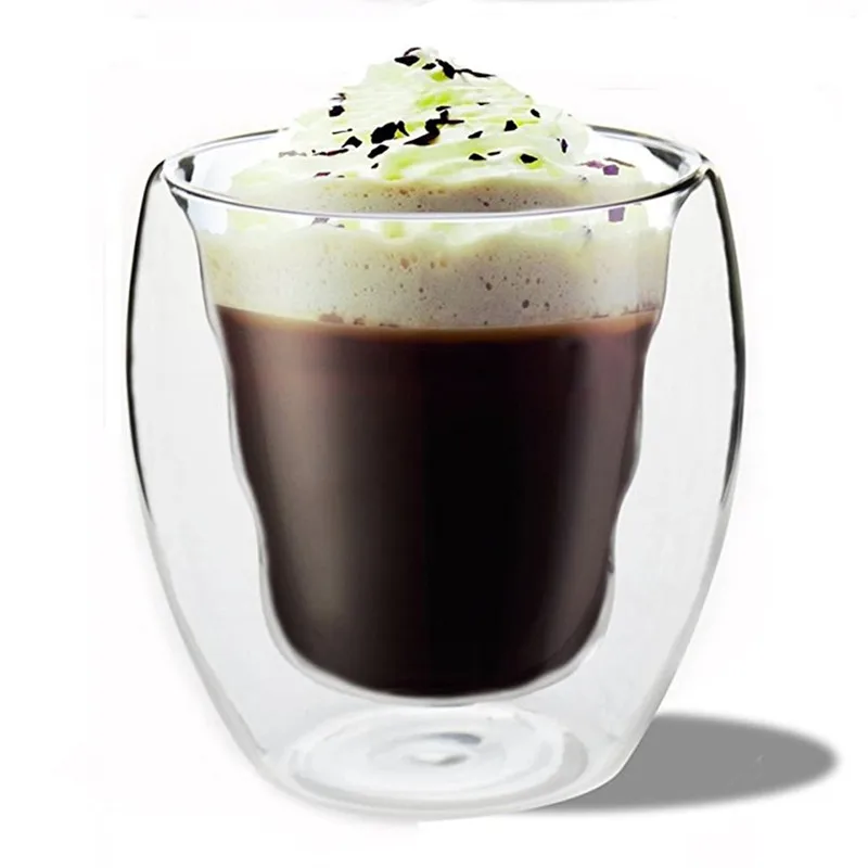 Good price of New product thermal mug large double wall glass cup double wall clear glass mug without handle