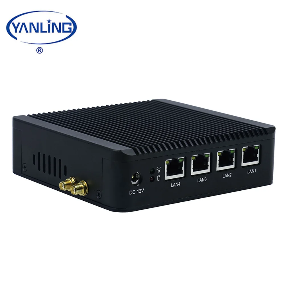 Брандмауэр системный блок Intel J1900 nano безвентиляторный мини ПК Pfsense маршрутизатор сервер с 4Lan