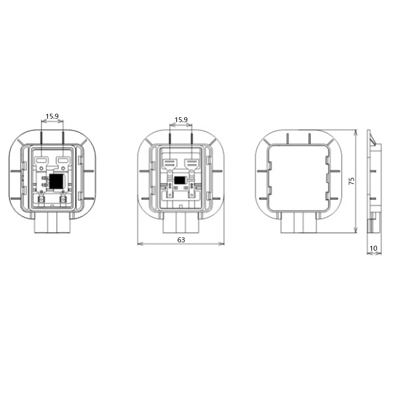 10mm Thickness Flexible Solar Panel Shingle Solar Panel Junction Box for High Current Solar Panels