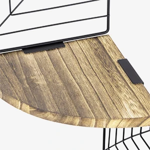 5 Tier Rustic Wood Wall Mount Corner Shelf with Floating Shelves Wall Shelves for Living Room furniture