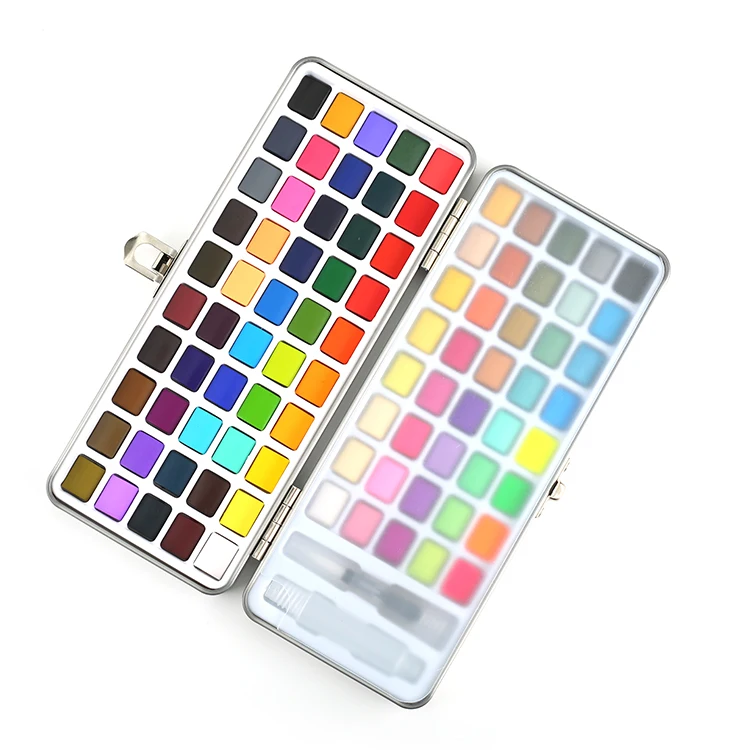 Factory Price Iron Box Glitter Pigment Metallic  12 24  Artist  Painting 36colors Professional  Solid  Watercolors Paints Sets