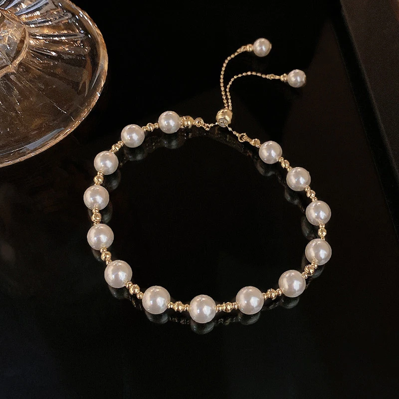 Hot sale high quality new design luxury simple fashion pearl fine jewelry bracelets women