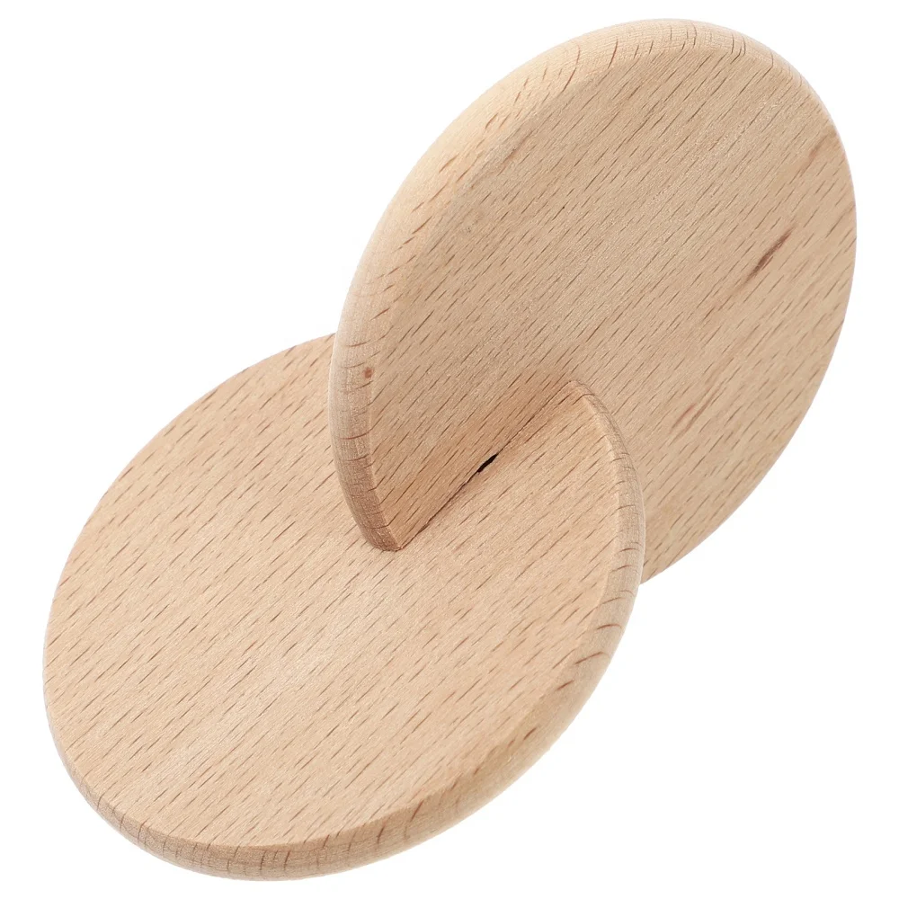 2Pcs Interlocking Wood Discs Kids Educational Toys Baby Shower Birthday Gift natural wooden toy