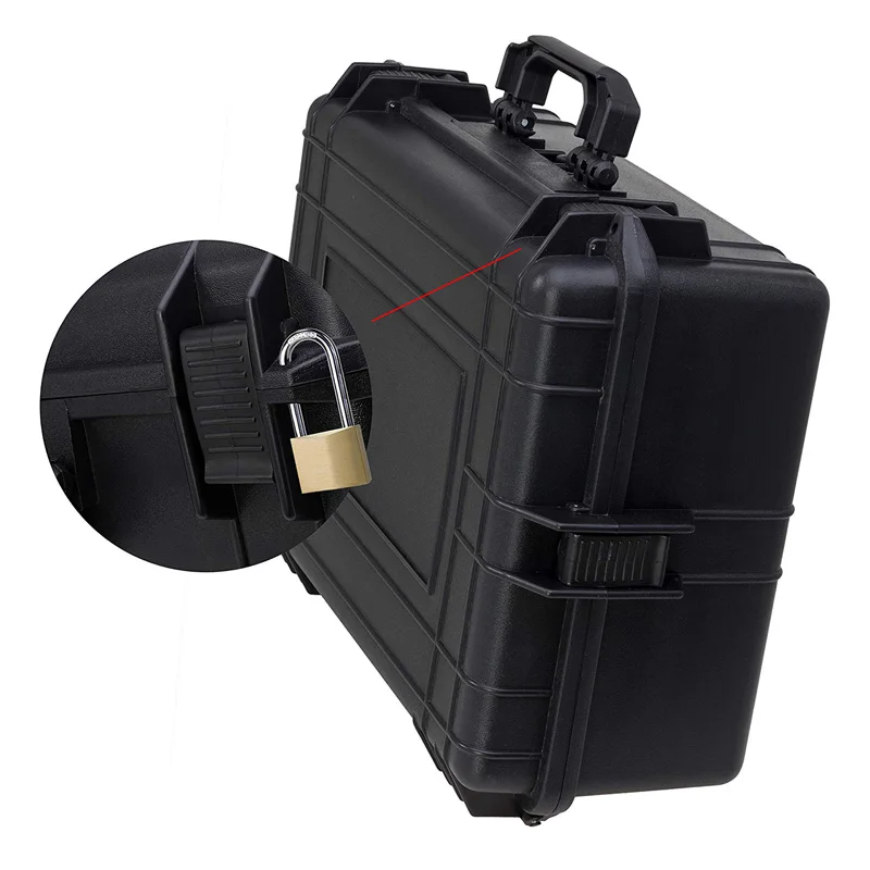 GD139 20.5 inches waterproof plastic case hard carrying camera case outdoor brief flight case with foam