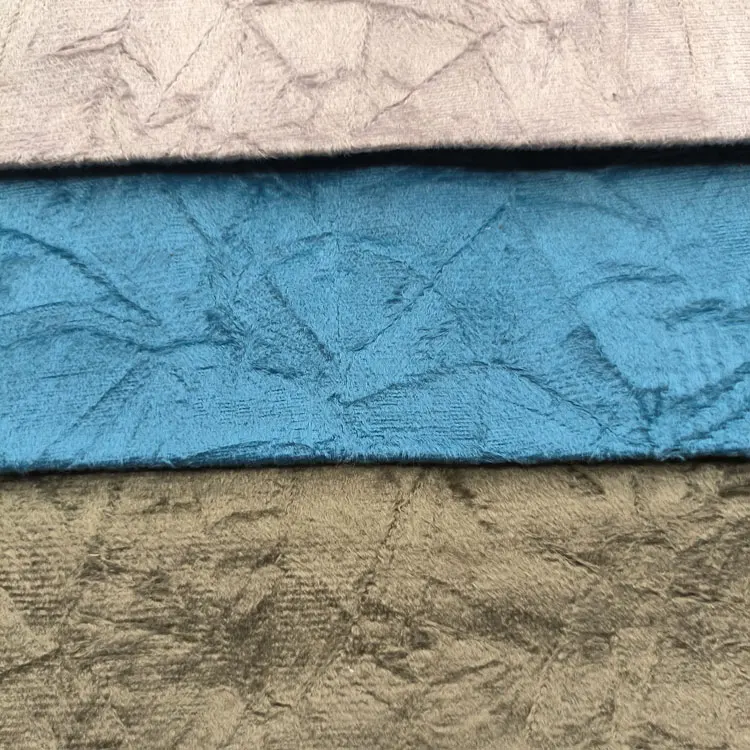 100Polyester Korean Velvet Fabric Holland  Crepe Velvet Fabric By Yard