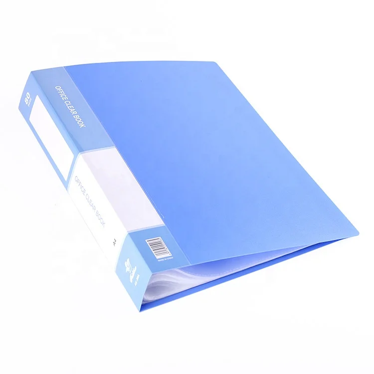Wholesale transparent information book A4 insert folder Office file book 10 30 40 60 loose leaf storage book