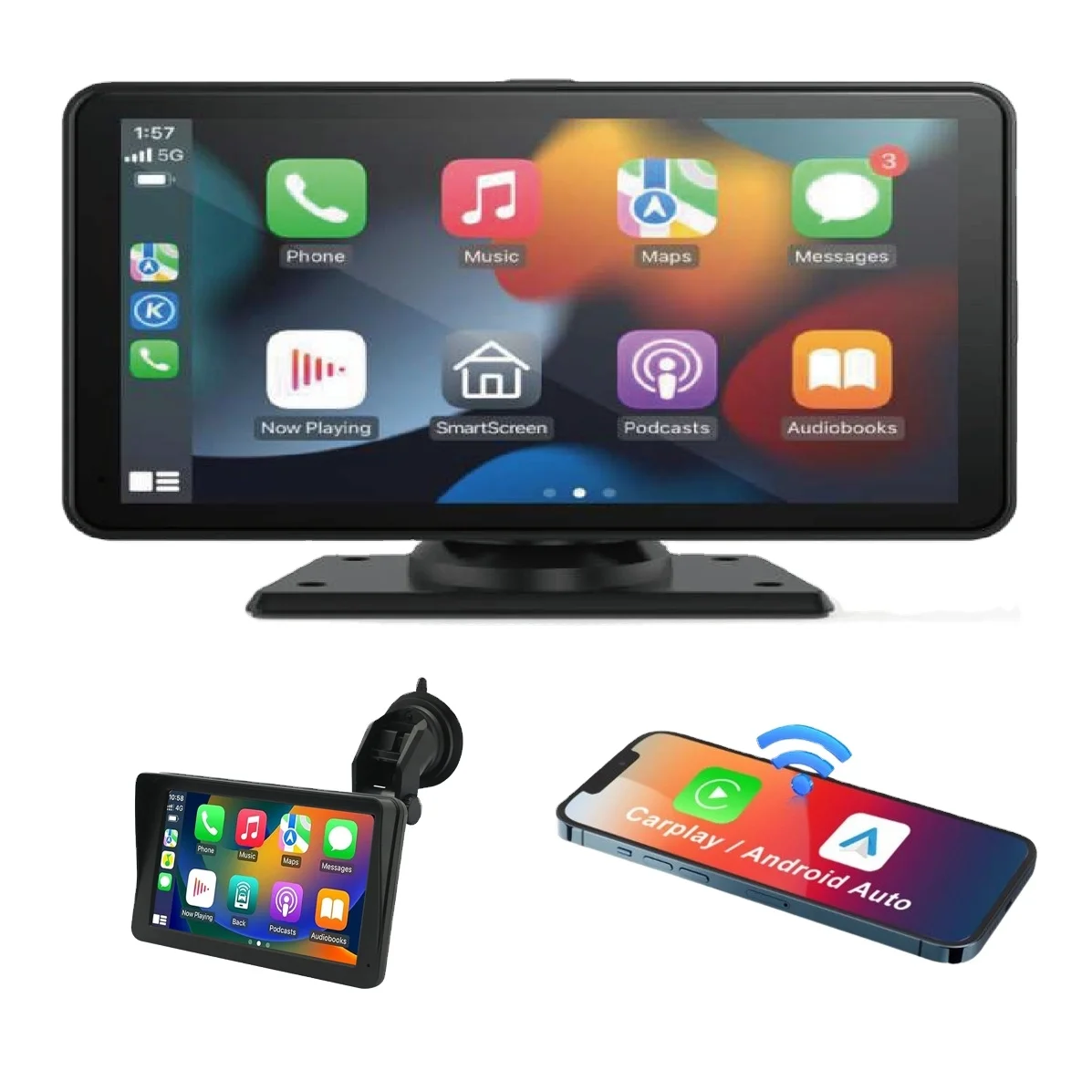 Zmecar Hot Sale Universal 7 Inch Carplay Screen Car Player BT FM Music Play Navigation Android Car Stereo Portable Carplay