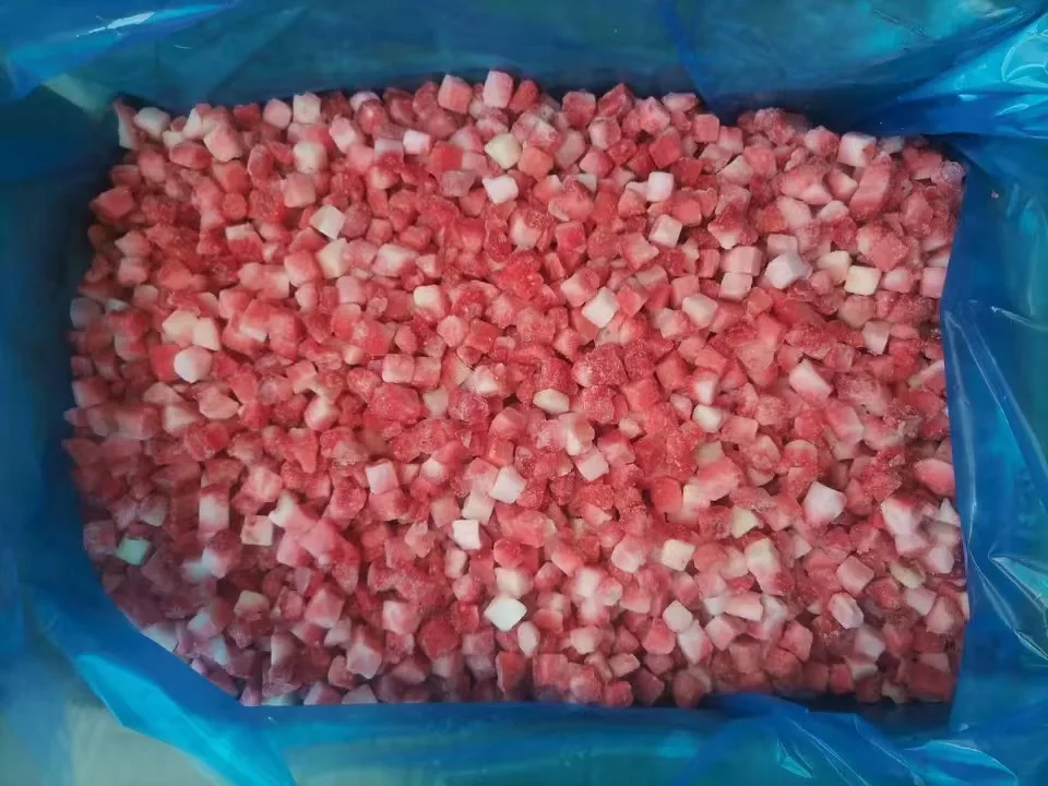 Manufactory Direct Pure Natural Fresh Sweetness Strawberry Cube Frozen Strawberry Dices