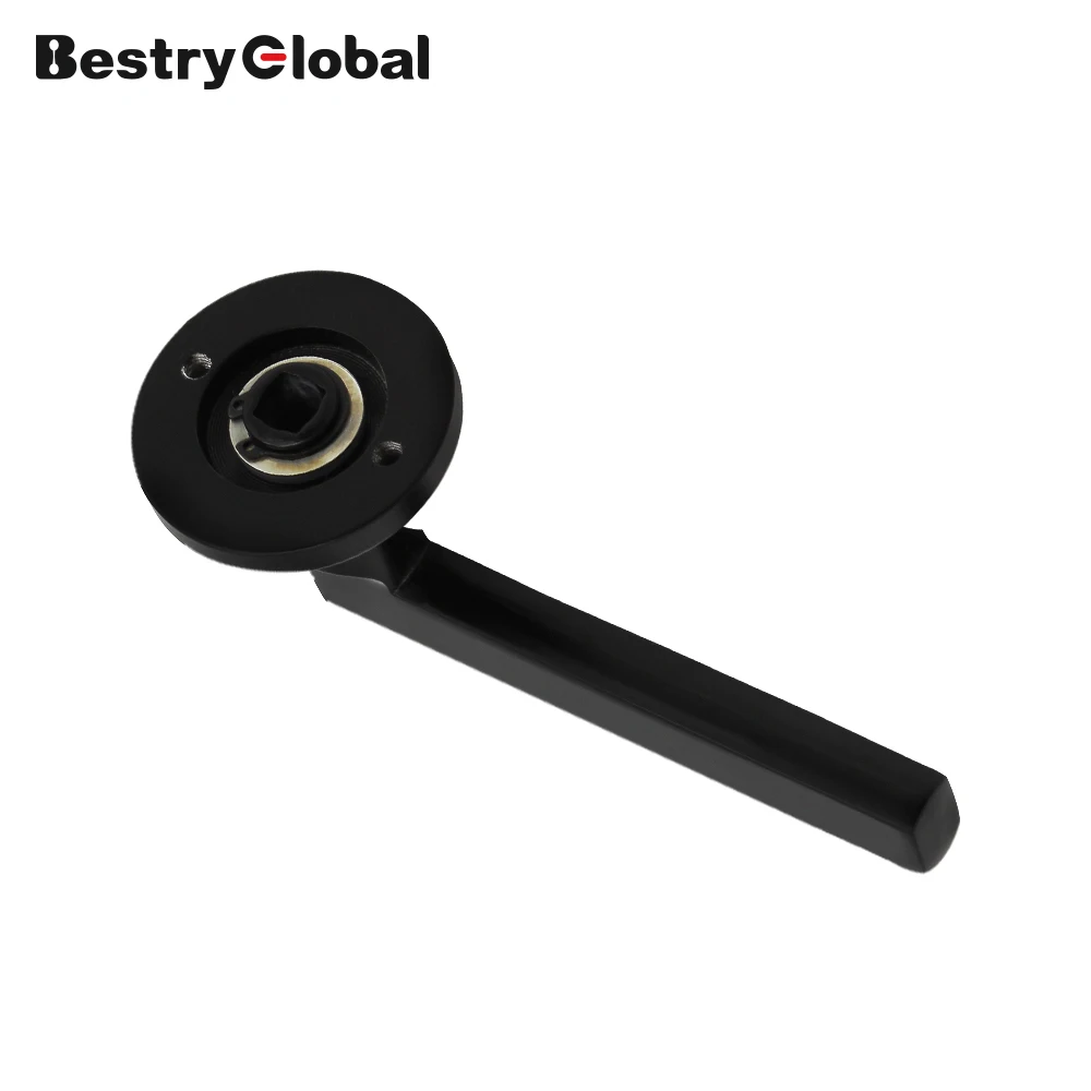  BestryGlobal Классическая матовая черная алюминиевая ручка для спальни дома гостиной интерьера двухсторонней двери и