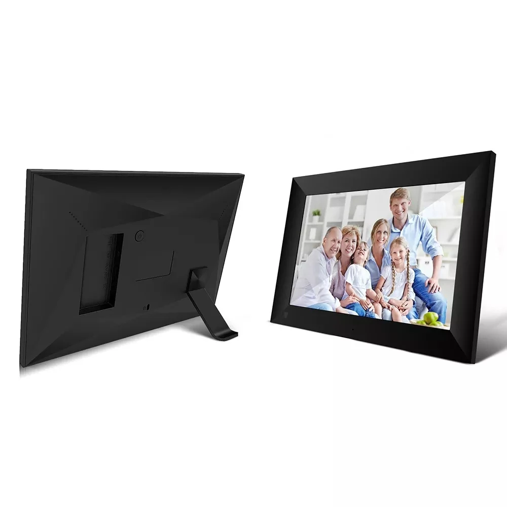 English bf picture most popular Full hd 1080p touch screen wifi Android wood digital photo frame