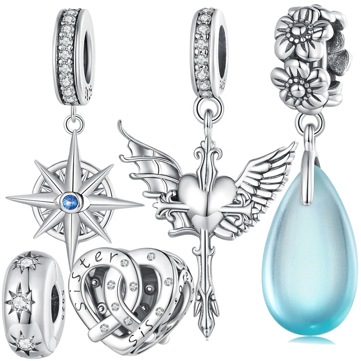 JLN 925 стерлингового серебра, подвеска в виде сердца