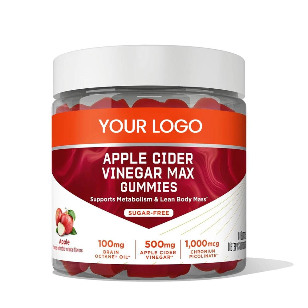 Private Label Factory Wholesale Boost Metabolism Healthy Slimming Apple Cider Vinegar Max Gummies