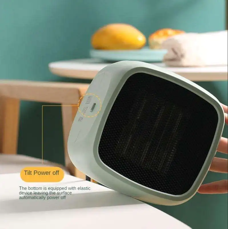 2022 Desktop Energy Saving Handy Usb rechargeable Ptc Ceramic Air Mini Room Space Portable Fan Home Electric Heater For Winter