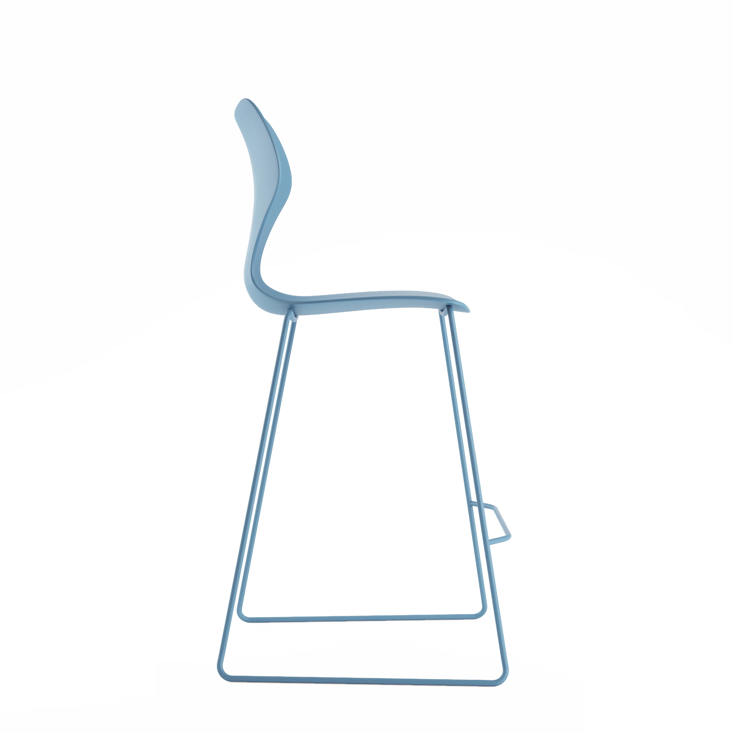 Design office Furniture Modern PP seat plastic body chairs Whole sale medium back chairs office chair without armrest