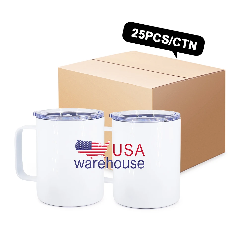 Sublimation Blanks 12oz Coffee Mugs Custom Logo Printed Wholesale 12oz Sublimation Coffee Mug with Handle