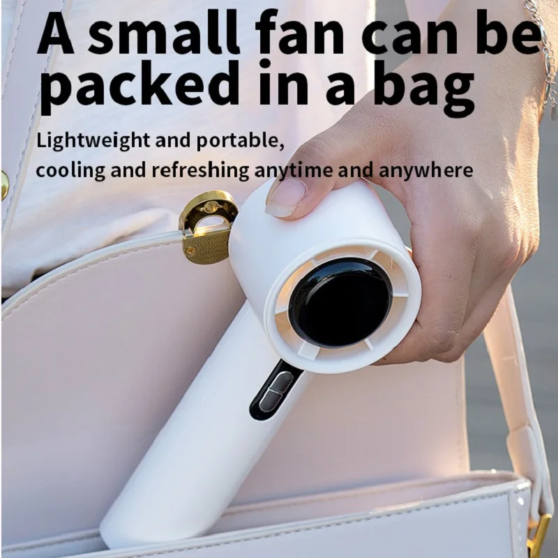 2024 New Custom 3000mAh Led Display USB Battery Fan Rechargeable Electric Fan Hand Held Portable 100 Speeds Mini Turbo Fan