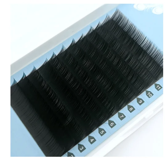 Dense row of single grafted eyelashes naturally bifurcated and blooming thick and not loose false eyelashes