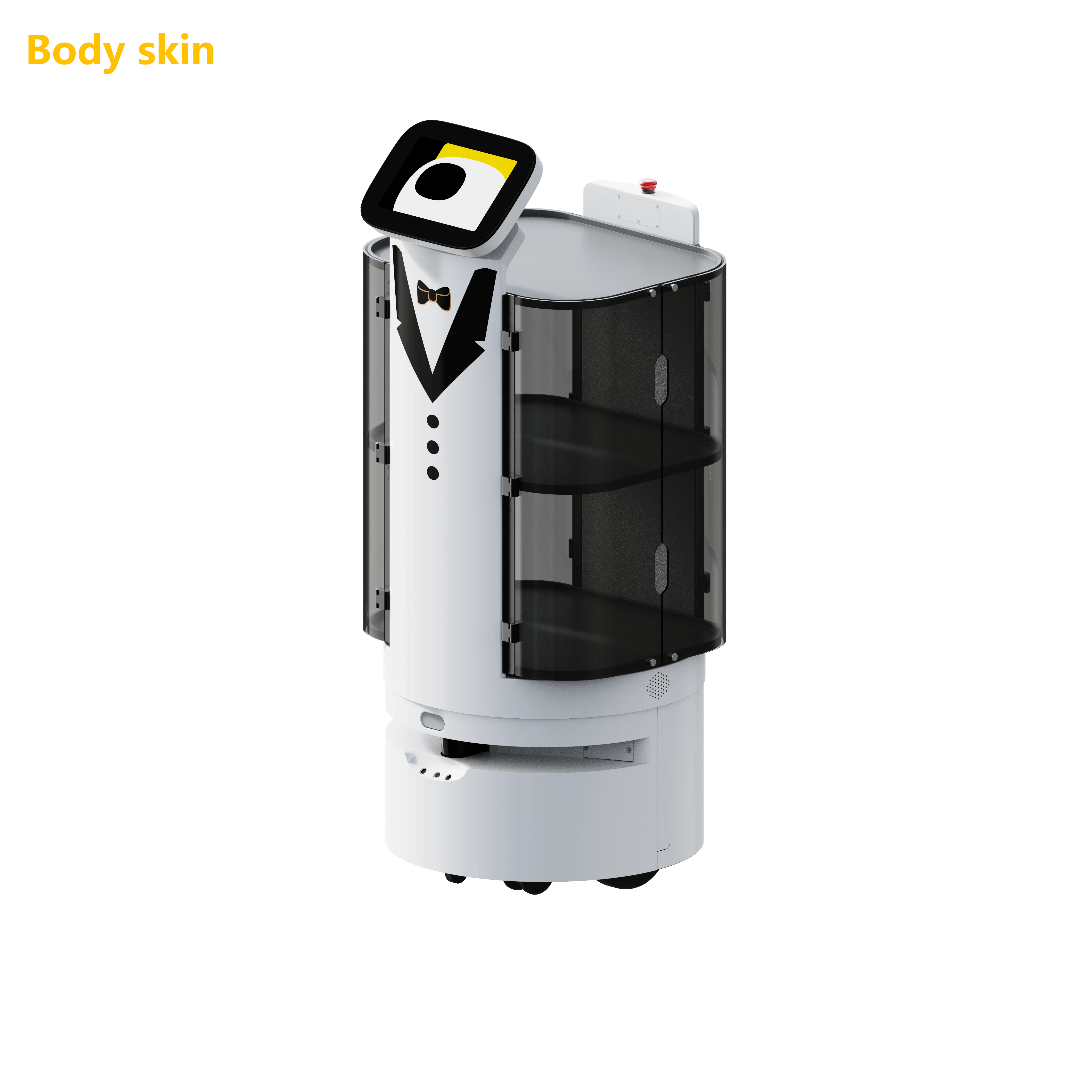 Intelligent Remote Control Delivery Food Cart Autonomous Restaurant Service Robot Self Driving Food Delivery Robot