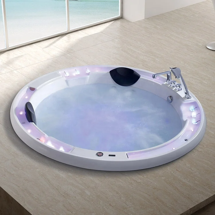 AT-0519-1 drop-in cheap round double whirlpool bathtub