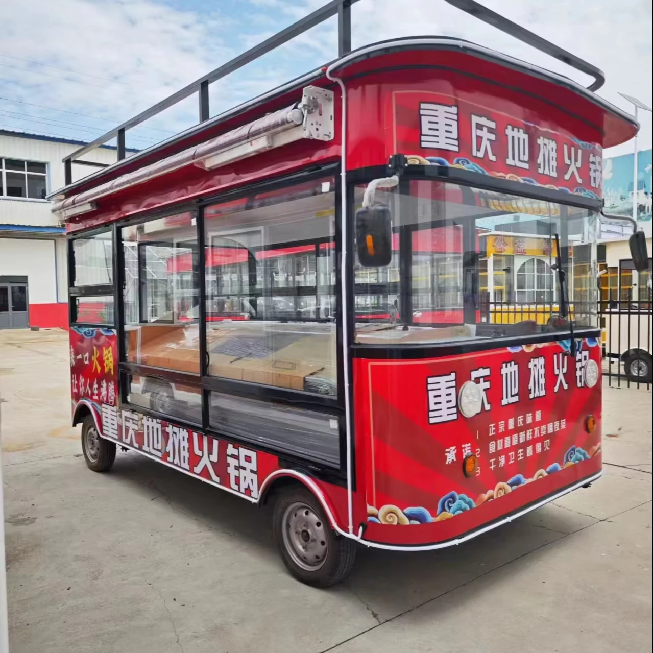 Customizable Multifunctional Dining Cart for Outdoor Camping Chinese Steel Structure Mobile Coffee & Milk Tea Cart