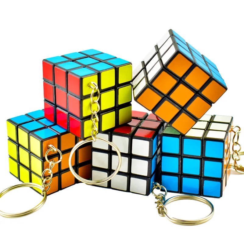 Children Gift Puzzle Cube 3cm Mini Magic Cube Game Learning Educational Keychain Magic Cube